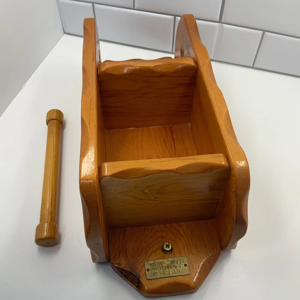 Vintage Forest Furniture Russell Ind Wood Wall Shelf Spindle Brown 16in